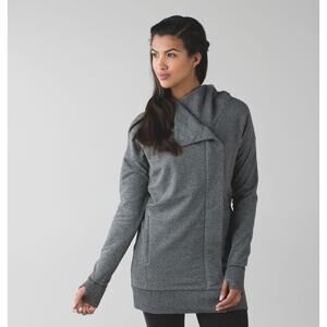 Lululemon Wrap Up Jacket Heathered Speckled Black Gray Hoodie Women’s Size 6